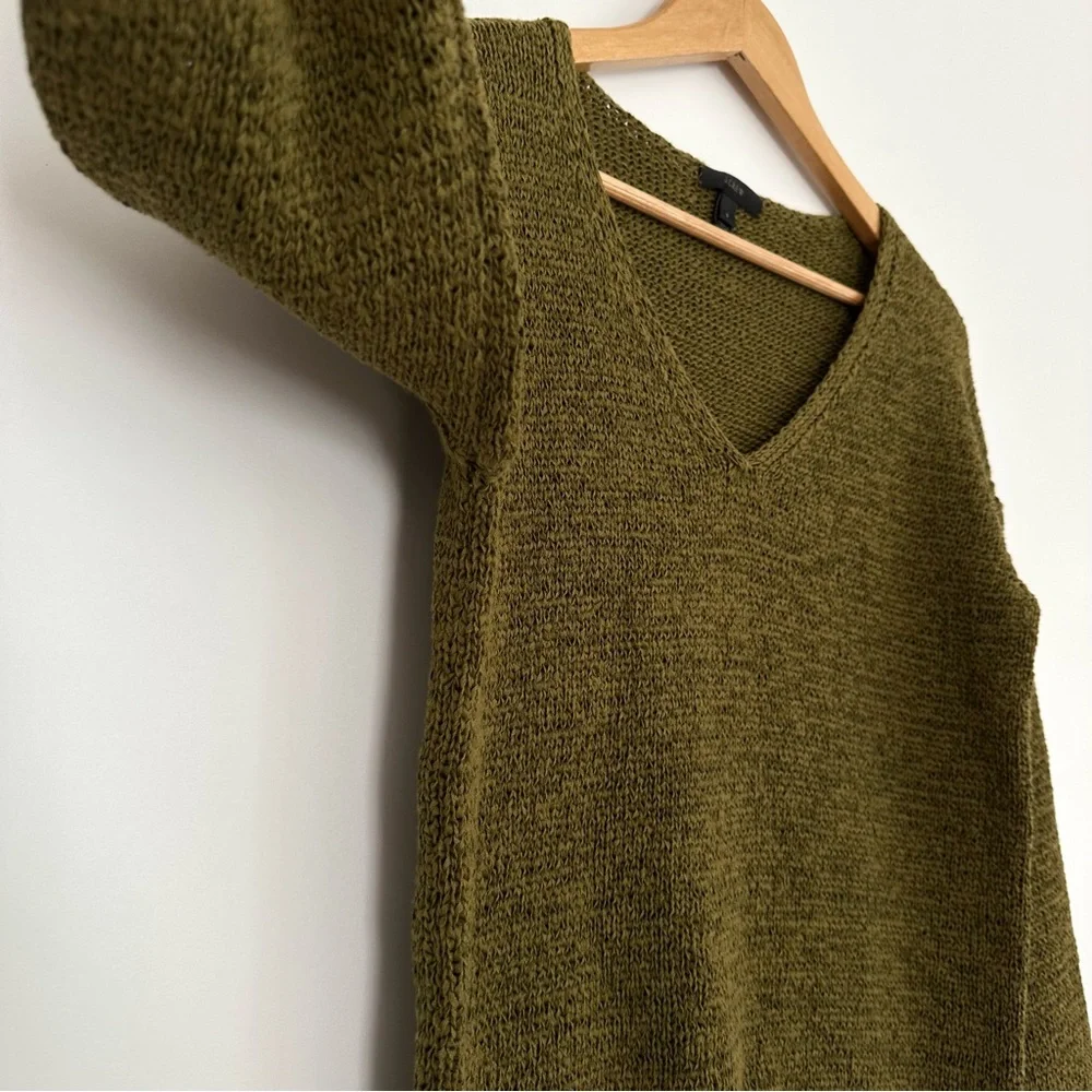 J. Crew Knit Bell Flared Sleeve V-neck Sweater - Picture 6 of 13